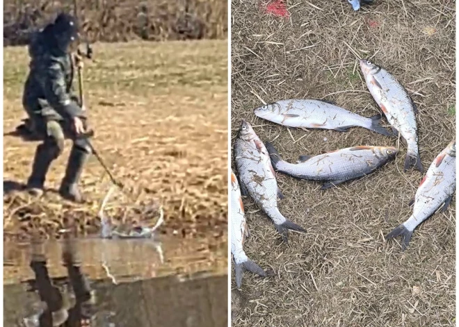Ādažu pusē pieķerts makšķernieks, kas zvejoja zivis ar aizliegtu paņēmienu. Viņam draud bargs sods