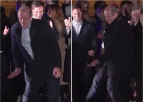 Ungārijas politiķa svinības kļūst par hitu internetā.