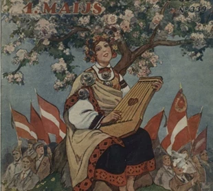 Starpkaru demokrātiskās Latvijas laikā 1. maija svinības bija varen plašas (attēlā - 1931. gada 1. maija žurnāla "Atpūta" vāks).
