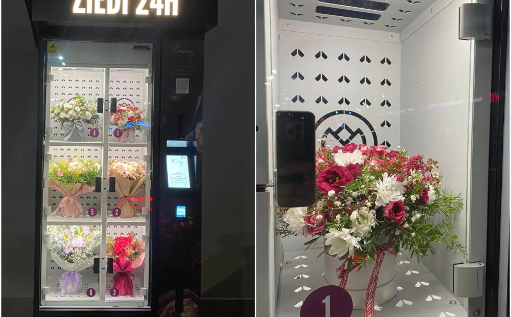 Zagt nav romantiski! Ziedu automātu īpašnieks pastāsta, kas notiek ar tiem, kuri izvēlas pušķus nevis pirkt, bet nozagt