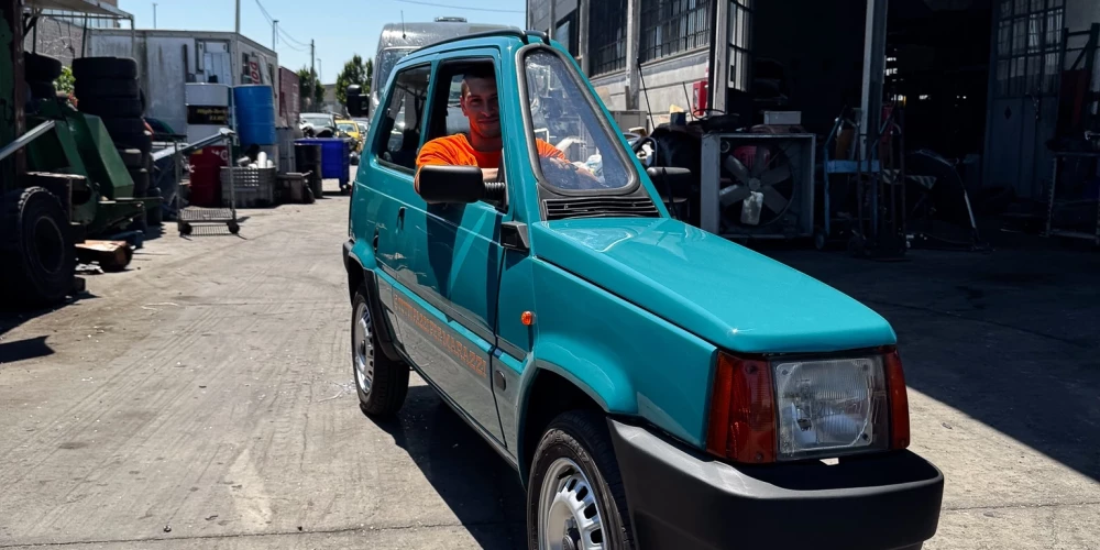 «Худая панда» из Италии — самый узкий в мире, работоспособный автомобиль: его ширина составляет всего 50 см! 