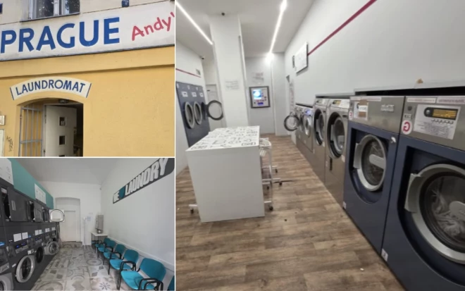 Прачечная самообслуживания в Праге.