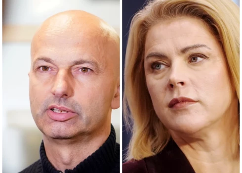 Bijušais Valsts kancelejas direktors Jānis Citskovskis un Ministru prezidente Evika Siliņa (kolāža: jauns.lv)
