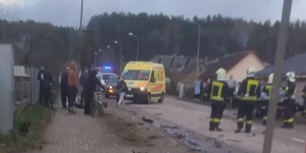 Avārijas vieta Krāslavā (ekrānuzņēmums no video)
