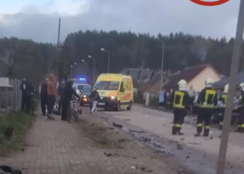 Avārijas vieta Krāslavā (ekrānuzņēmums no video)