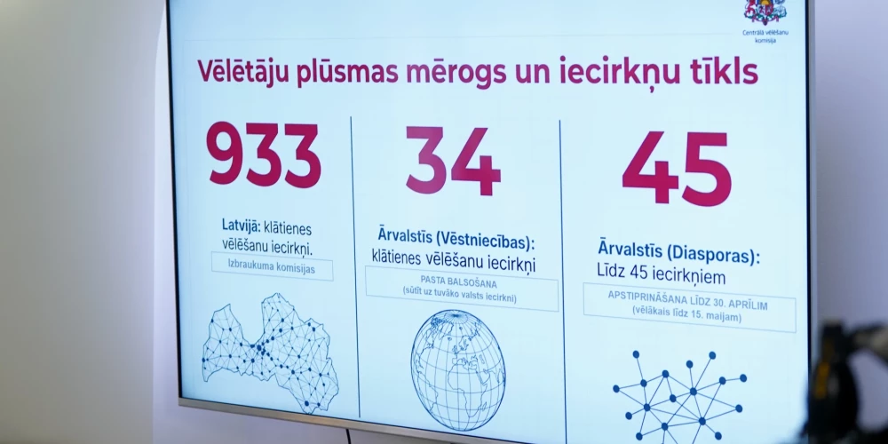 Centrālajā vēlēšanu komisijā notiek preses konference, kurā informē par gatavību 15. Saeimas vēlēšanām.