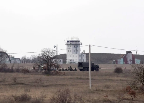 Skats uz Beļbekas lidlauku okupētajā Krimā.