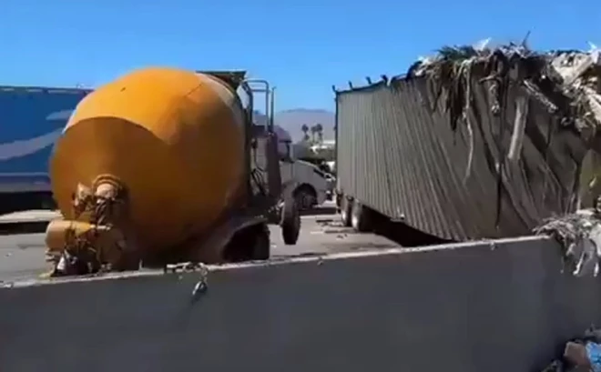 Sekas pēc smagās avārijas.