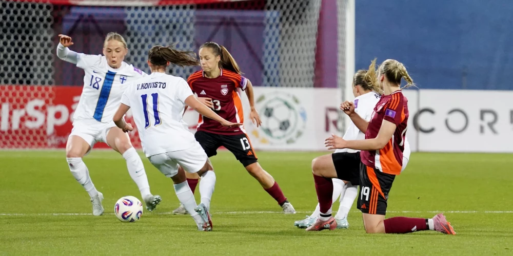 2027. gada Pasaules kausa izcīņas kvalifikācijas turnīra B līgas spēle futbolā sievietēm starp Latvijas un Somijas izlasēm "BTA Daugavas" stadionā.