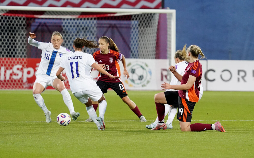 Latvijas futbolistes kvalifikācijas spēlē neizmanto iespējas un zaudē Somijai