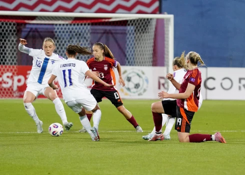 2027. gada Pasaules kausa izcīņas kvalifikācijas turnīra B līgas spēle futbolā sievietēm starp Latvijas un Somijas izlasēm "BTA Daugavas" stadionā.