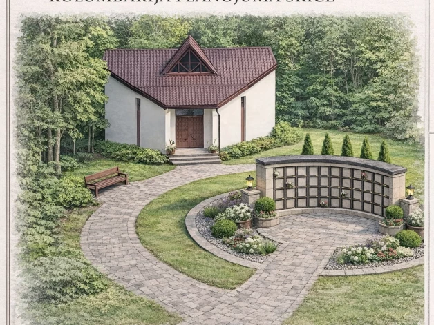 Viens no Ogres novada pašvaldības līdzdalības budžeta projektiem pared kolumbārija sienas ierīkošanu Birzgales kapos.