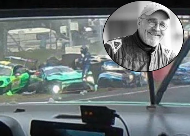 Baisa avārijā 24 stundu sacīkstēs Nirburgringas trasē - saduroties septiņiem auto, bojā gājis somu pilots. FOTO