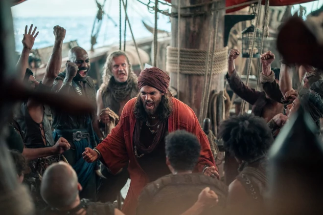 Kadrs no seriāla "Sandokan: The Pirate Prince"