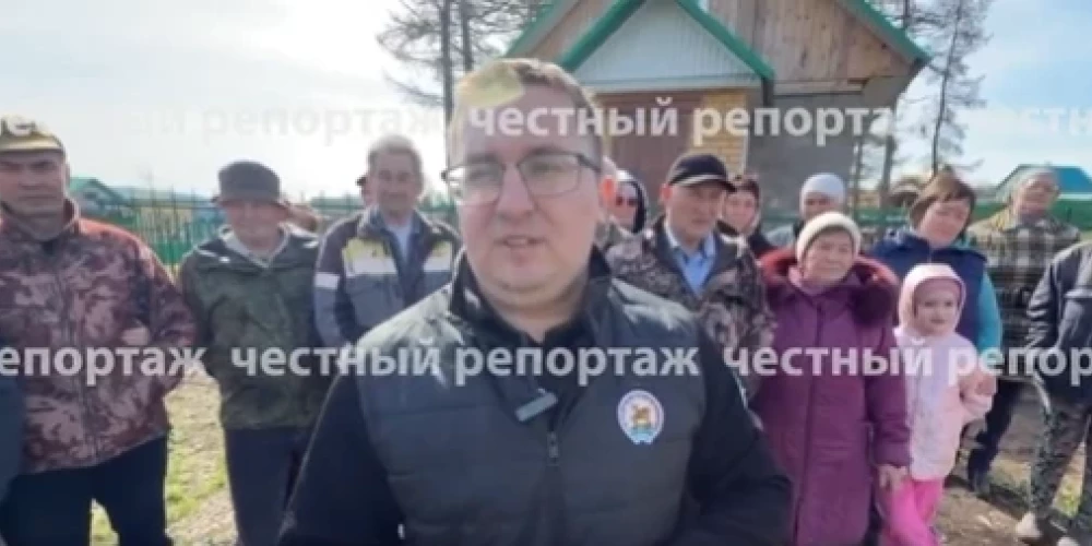 Boriskinas iedzīvotāji vēršas pie pāvesta (ekrānuzņēmums no video)