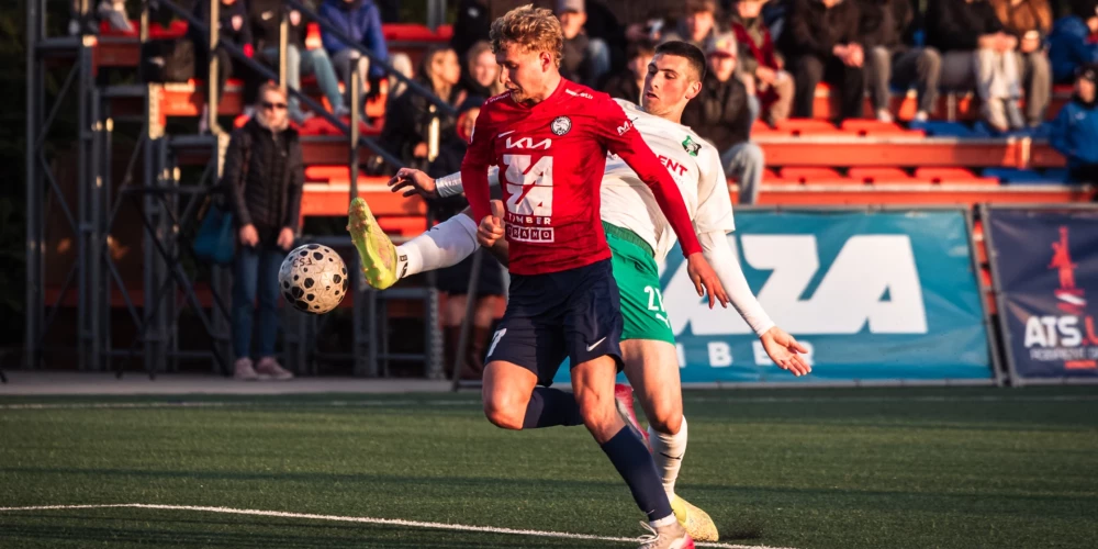"Auda" spēja Jelgavā atspēlēt divu vārtu starpību (foto: Ruslans Antropovs)
