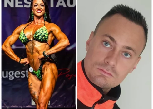 Justīna Gaigalaite un Mants Sadausks (ekrānuzņēmums no "Facebook" / Lietuvas Valsts policijas foto; kolāža: jauns.lv)