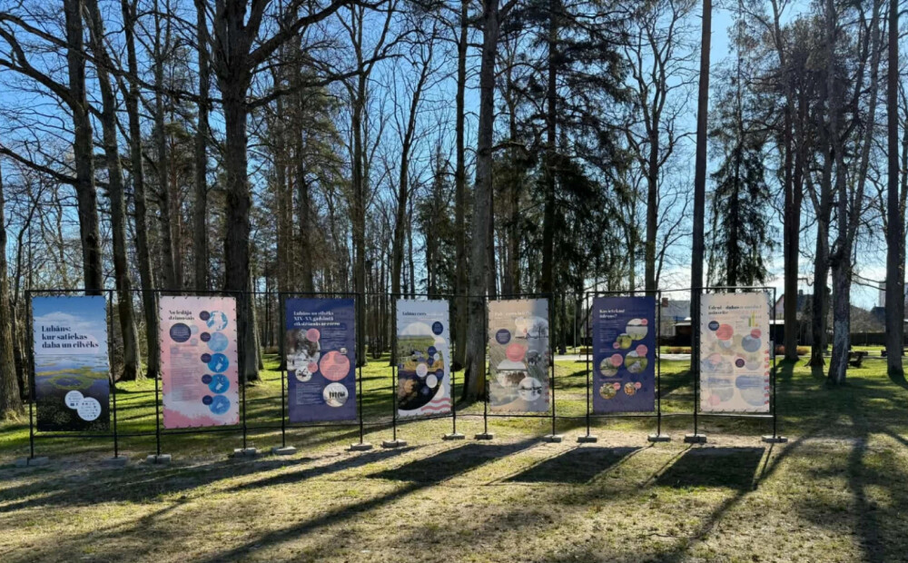 Gulbenes Gulbīšu parkā tapusi izstāde par Lubānu - Latvijas lielāko ezeru ar unikālu vidi