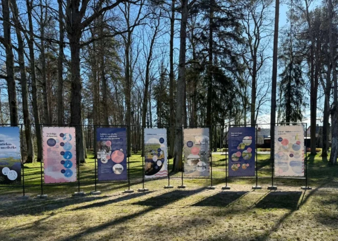 Gulbenes Gulbīšu parkā tapusi izstāde par Lubānu - Latvijas lielāko ezeru ar unikālu vidi