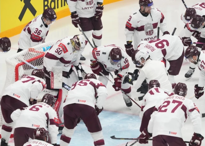 Latvijas hokejisti pārbaudes spēlē svin uzvaru pār Somiju