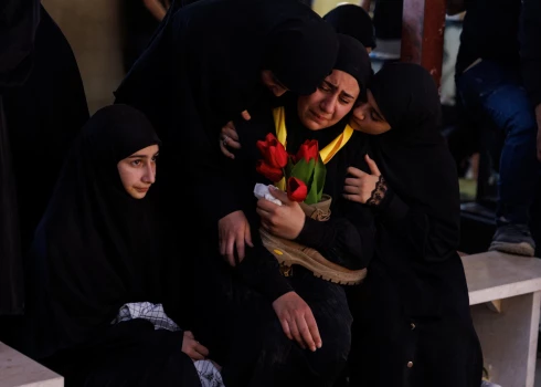 "Hizbollah" kaujinieka bēres 22. aprīlī 2026. gadā. 