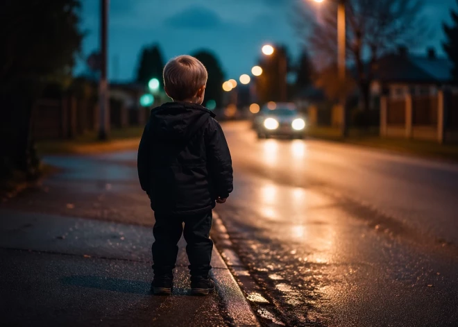 В Кулдиге 2-летний ребенок оказался один на проезжей части и не смог сказать, где его родители