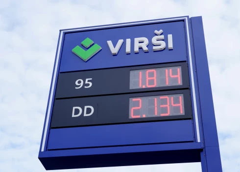 Degvielas cenas "Virši" uzpildes stacijā šī gada martā. 