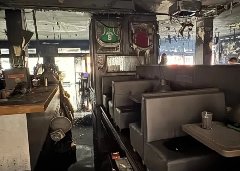 Miks Galanovskis platformā "Instagram" publicējis attēlu ar ugunsgrēka nodarītajiem postījumiem. Foto: ekrānuzņēmums