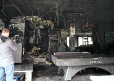 FOTO,VIDEO: kā izskatās uguns izpostītais bārs "The Sinners"