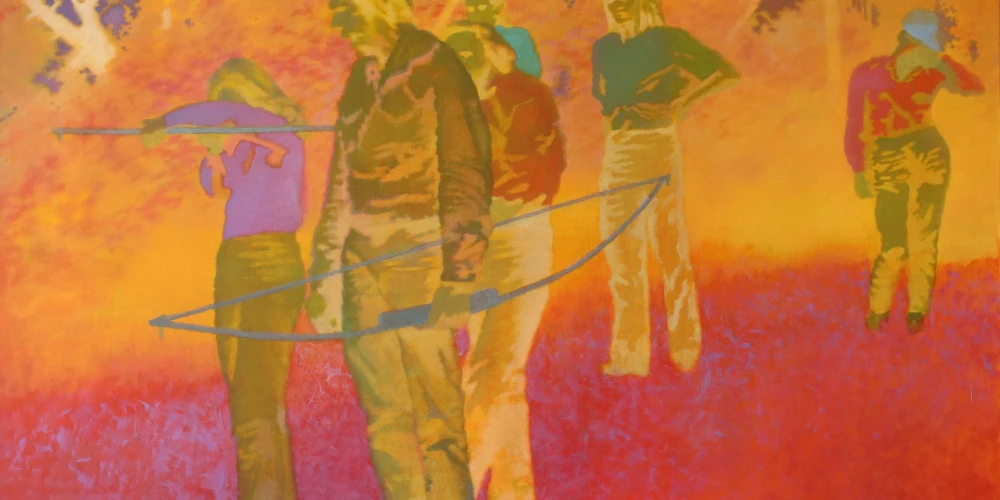 Līga Purmale. Vasara 72. 2024. Audekls, eļļa, 120 x 180 cm. Mākslinieces īpašums.