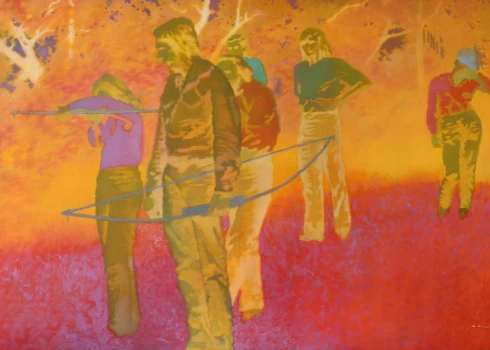 Līga Purmale. Vasara 72. 2024. Audekls, eļļa, 120 x 180 cm. Mākslinieces īpašums.