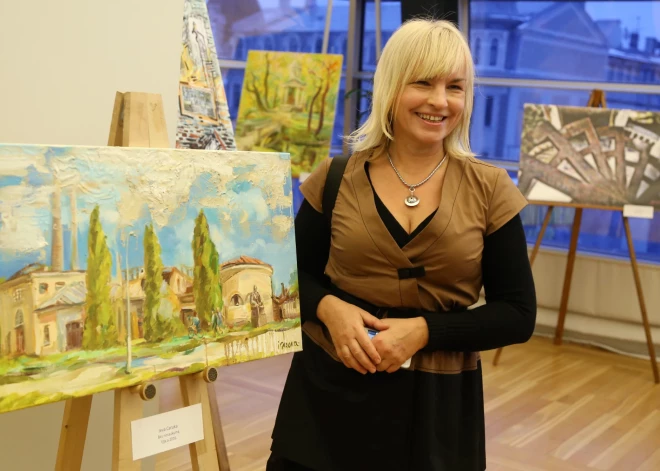 Mārupes māksliniece Ieva Caruka Ukrainā izrādījusi izstāžu ciklu