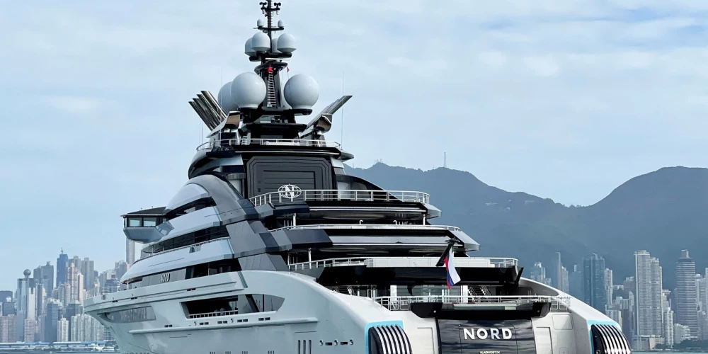 Ar Alekseju Mordašovu saistītā superjahta "Nord" Honkongā 2022. gada oktobrī.