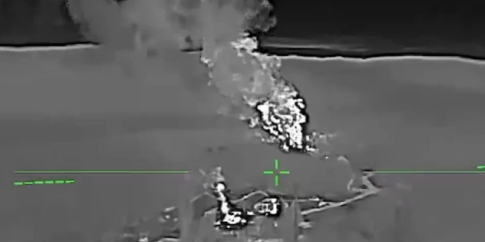 Sašautā bāze, kur krievu okupanti slēpa "Iskander" raķetes (ekrānuzņēmums no "X")