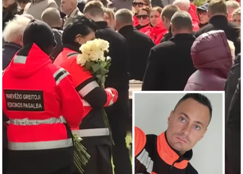 Mants Sadausks un viņa izvadīšana (ekrānuzņēmums no video / Lietuvas valsts policijas foto; kolāža: jauns.lv)