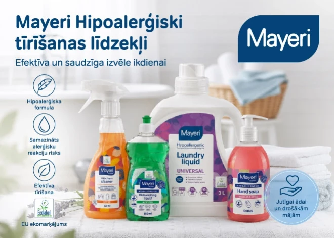 Mayeri hipoalerģiskie tīrīšanas līdzekļi – efektīva un saudzīga izvēle ikdienai