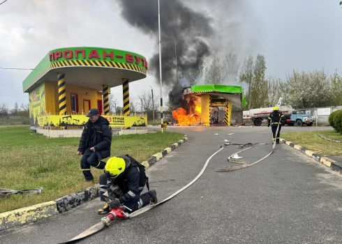 Krievijas uzbrukuma sekas Harkivai 2026. gada 1. maijā.