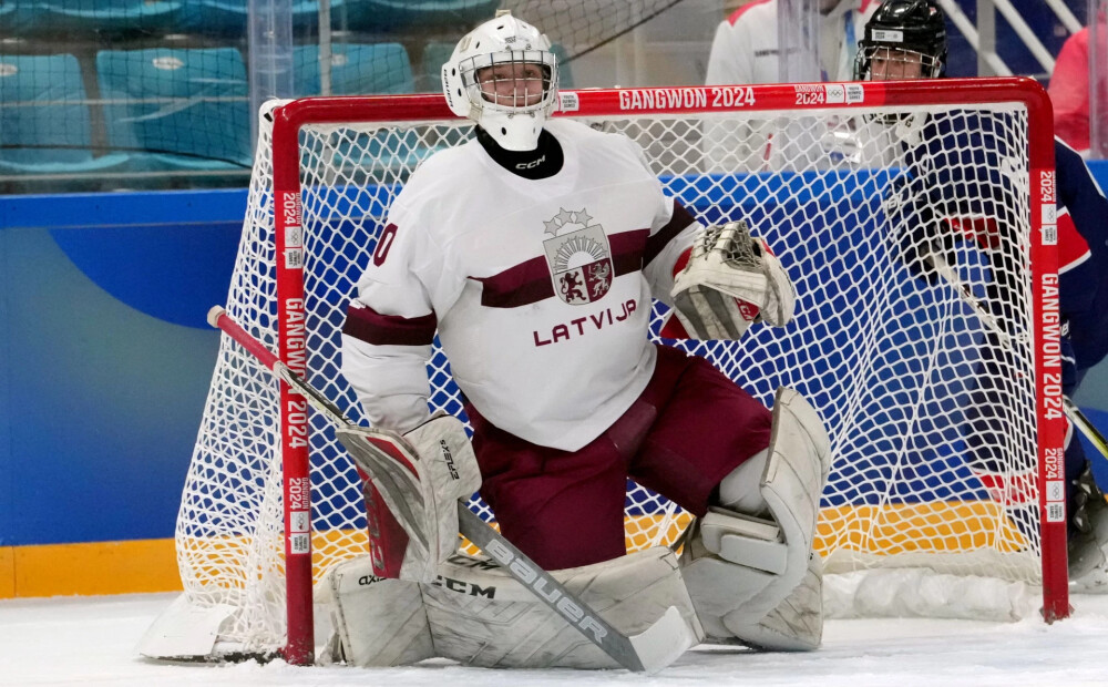 Latvijas U-18 izlases vārtsargs Plūmiņš atzīts par turnīra labāko savā pozīcijā