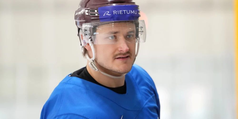 Latvijas uzbrucējs Eduards Tralmaks.