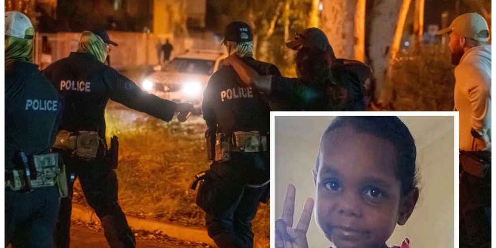 Policija nemieru laikā Alisspringsā un nogalinātā "Kumanjayi Little Baby" (foto: Scanpix / EPA / AFP; kolāža: jauns.lv)