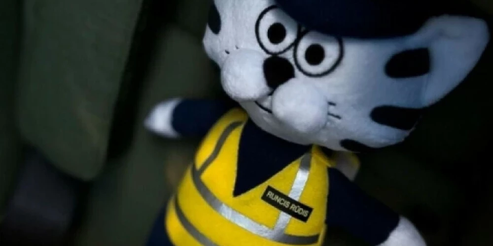 Policijas runcis Rūdis. Foto: Valsts policija