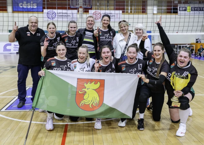 "Madona EVL" dāmas triumfē Latvijas Reģionālo līgu čempionātā volejbolā