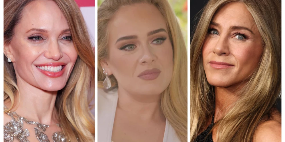 Andželina Džolija, Adele un Dženifera Anistone.