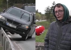 BMW в Улброке "уселся" на дорожный барьер: водитель рассказал о странной аварии