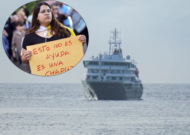Tenerifes iedzīvotāji protestē pret vīrusa skartā kruīza kuģa ierašanos salā. ASV situāciju klasificē kā “3. līmeņa ārkārtas situāciju”