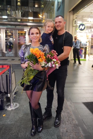 Marta Grigale ar ģimeni.