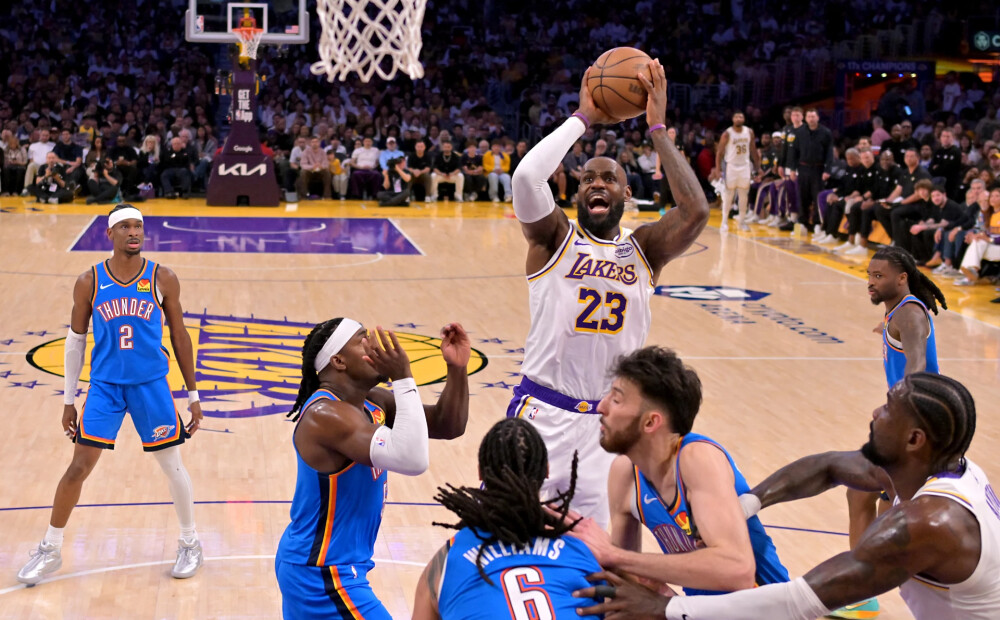 “Thunder” pārspēj “Lakers” un nonāk uzvaras attālumā no Rietumu konferences fināla