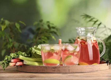 Rabarberi+minerālūdens, un limonāde gatava!