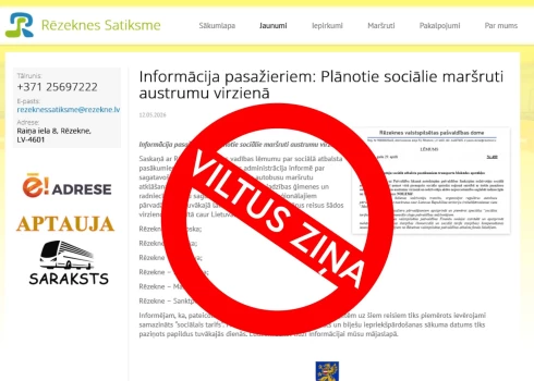Во вторник был взломан сайт муниципального предприятия Rēzeknes satiksme.
