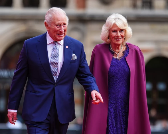 Karalis Čārlzs un karaliene Kamilla ierodas uz fonda “King’s Trust” 50 gadu svinībām Karaliskajā Albertholā Londonā.
